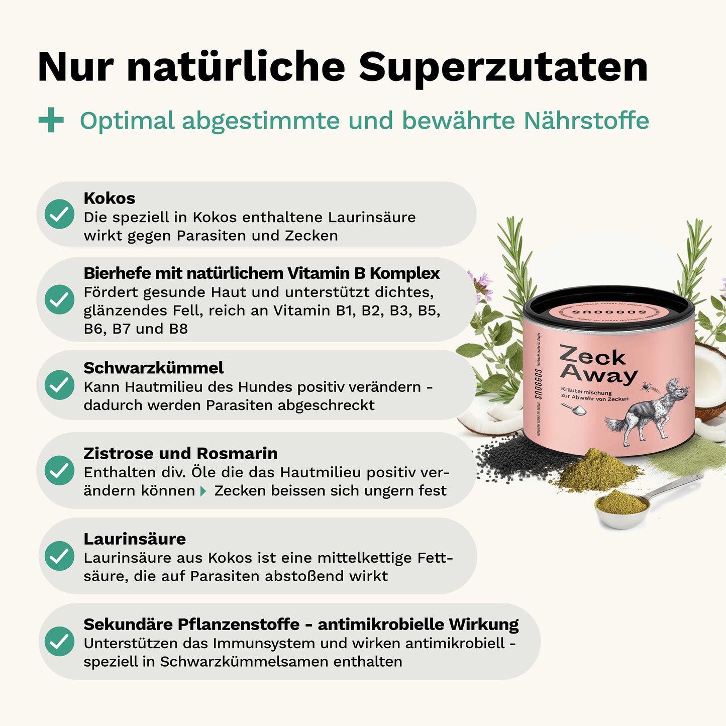 Kräutermischung gegen Zecken und Parasiten